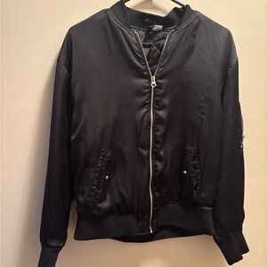 H&M Classic Black Bomber Jacket